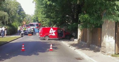 Wypadek na Łącznej w Świebodzicach Wypadek na Łącznej w Świebodzicach